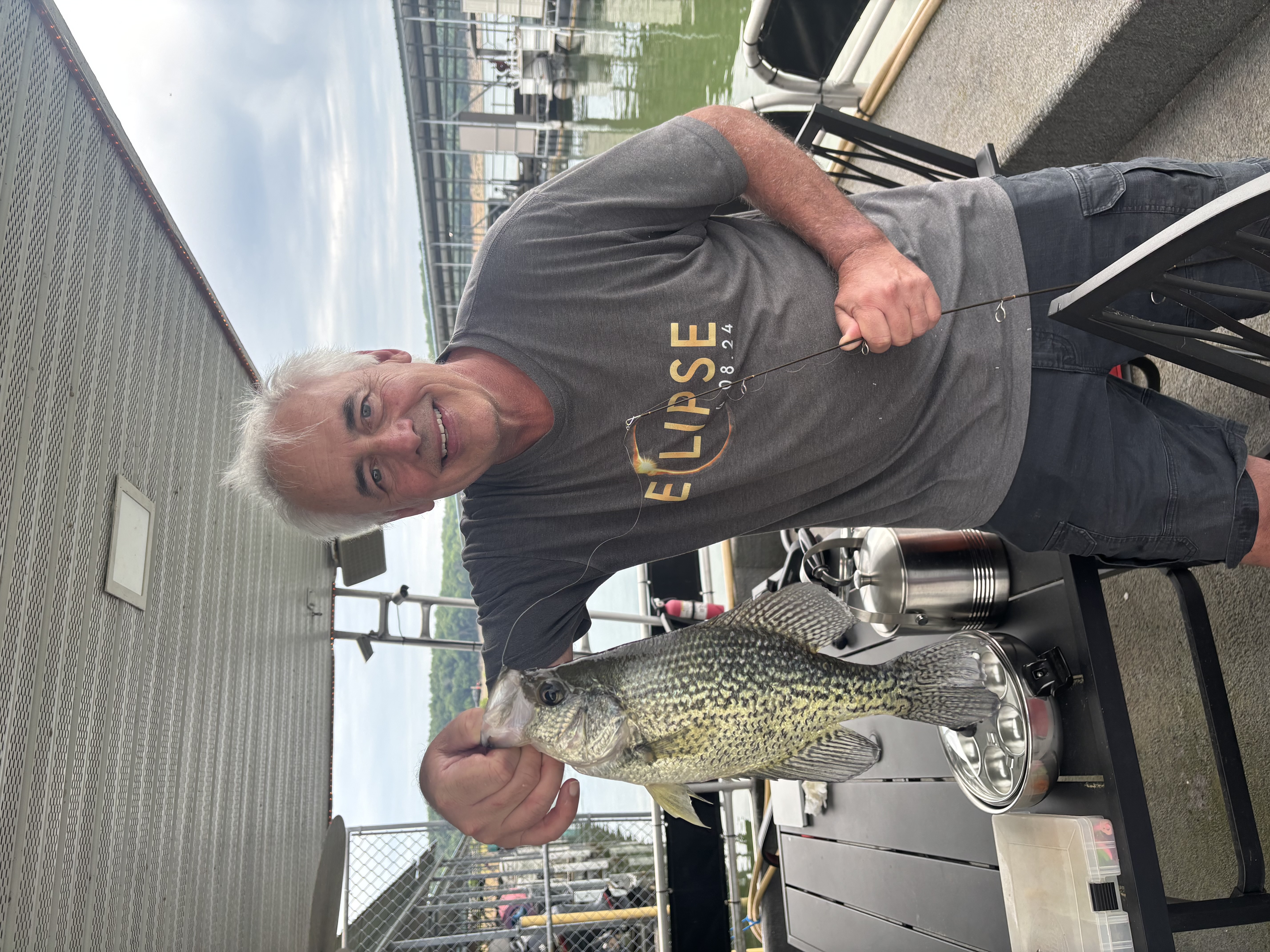 Keeper crappie caught on Bull Shoals Lake, Diamond City AR, May 2026